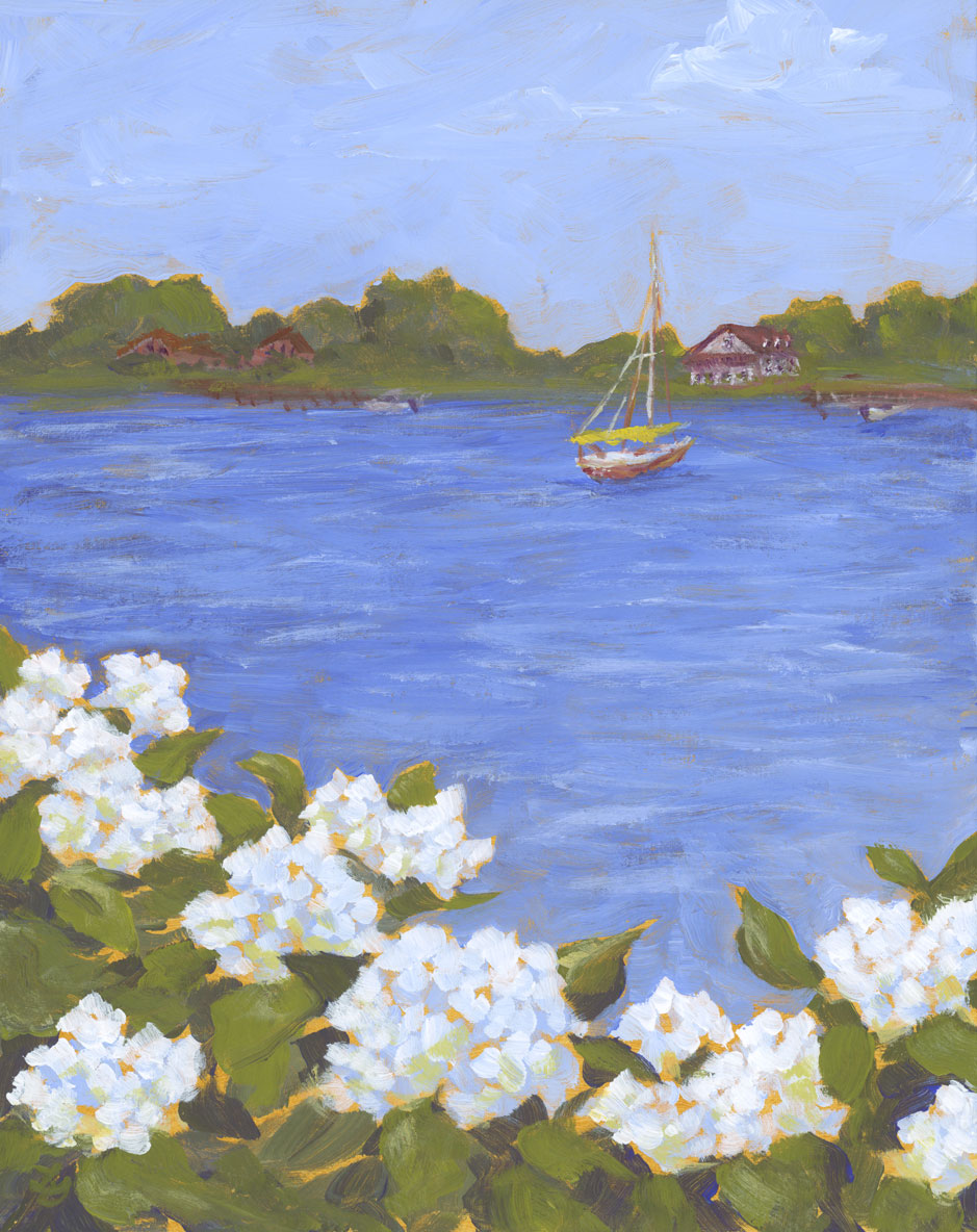 Hydrangeas and Boats V