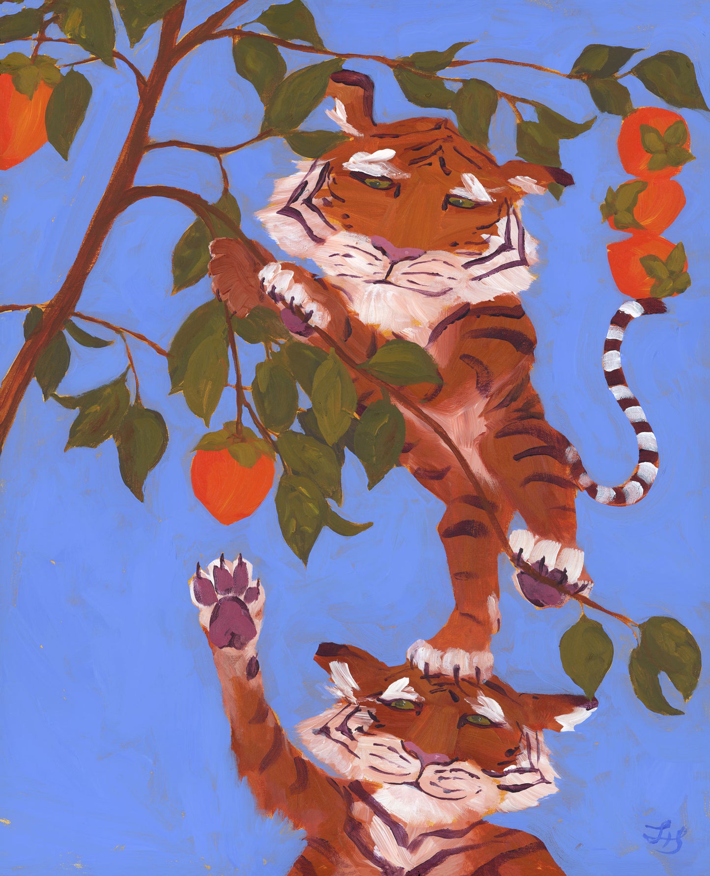 Tigers in the Persimmon Tree